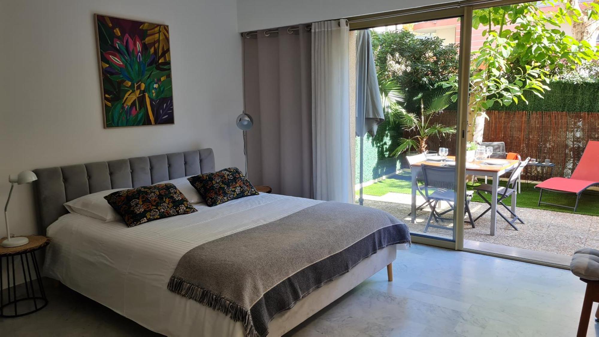 Studio Sun-Beach Avec Parking Et Jardin - 500M Des Plages De Juan Les Pins Αντίμπ Εξωτερικό φωτογραφία